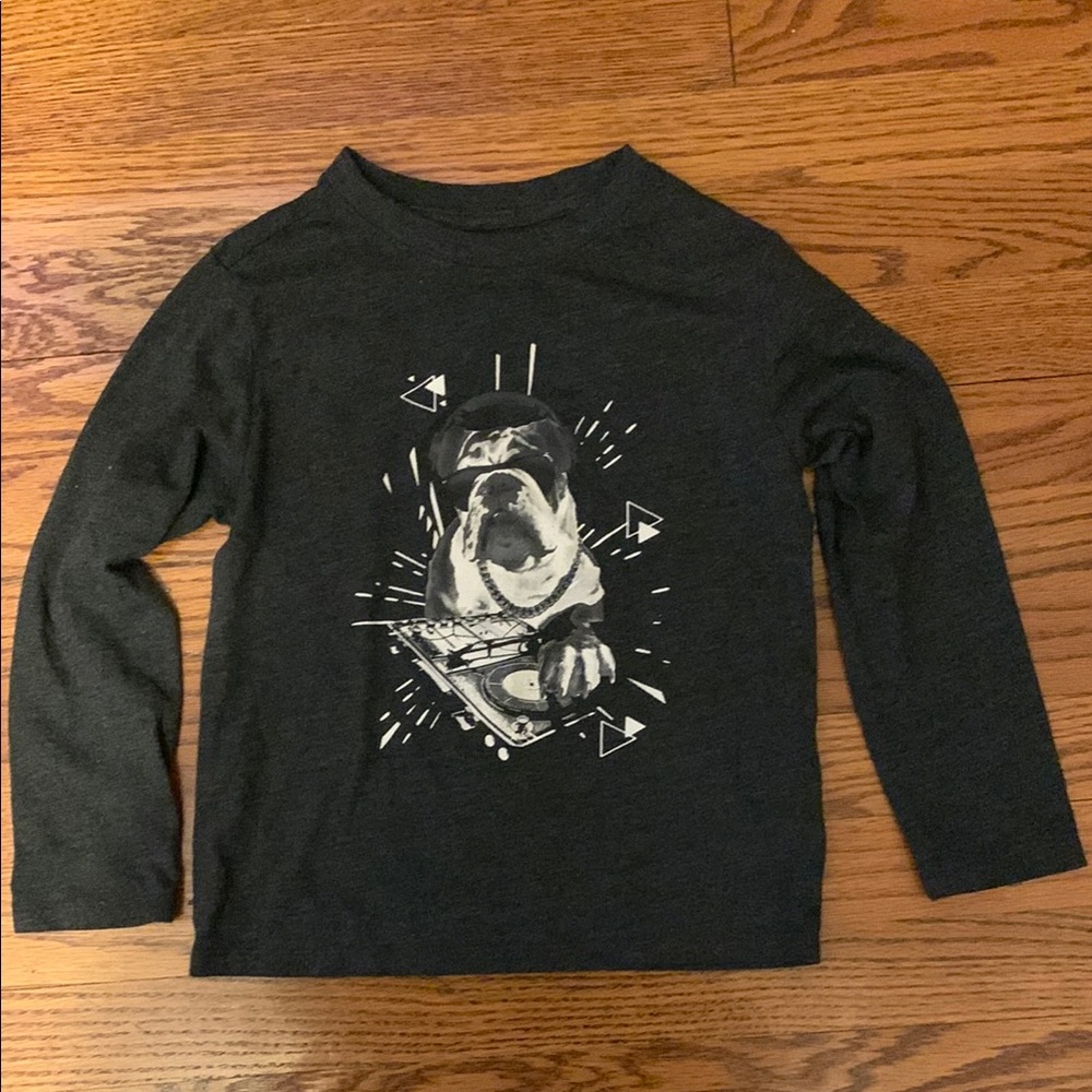 Cat & Jack Black Long Sleeve Tee with Astronaut Graphic